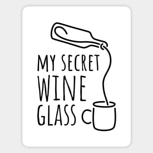 My Secret Wine Glass Magnet